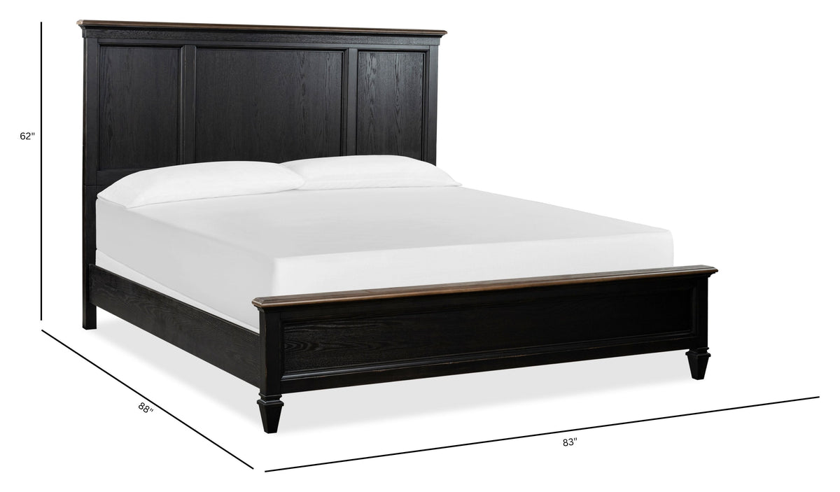 Magnussen Home Surrey Brown King Panel Bed With Nightstand