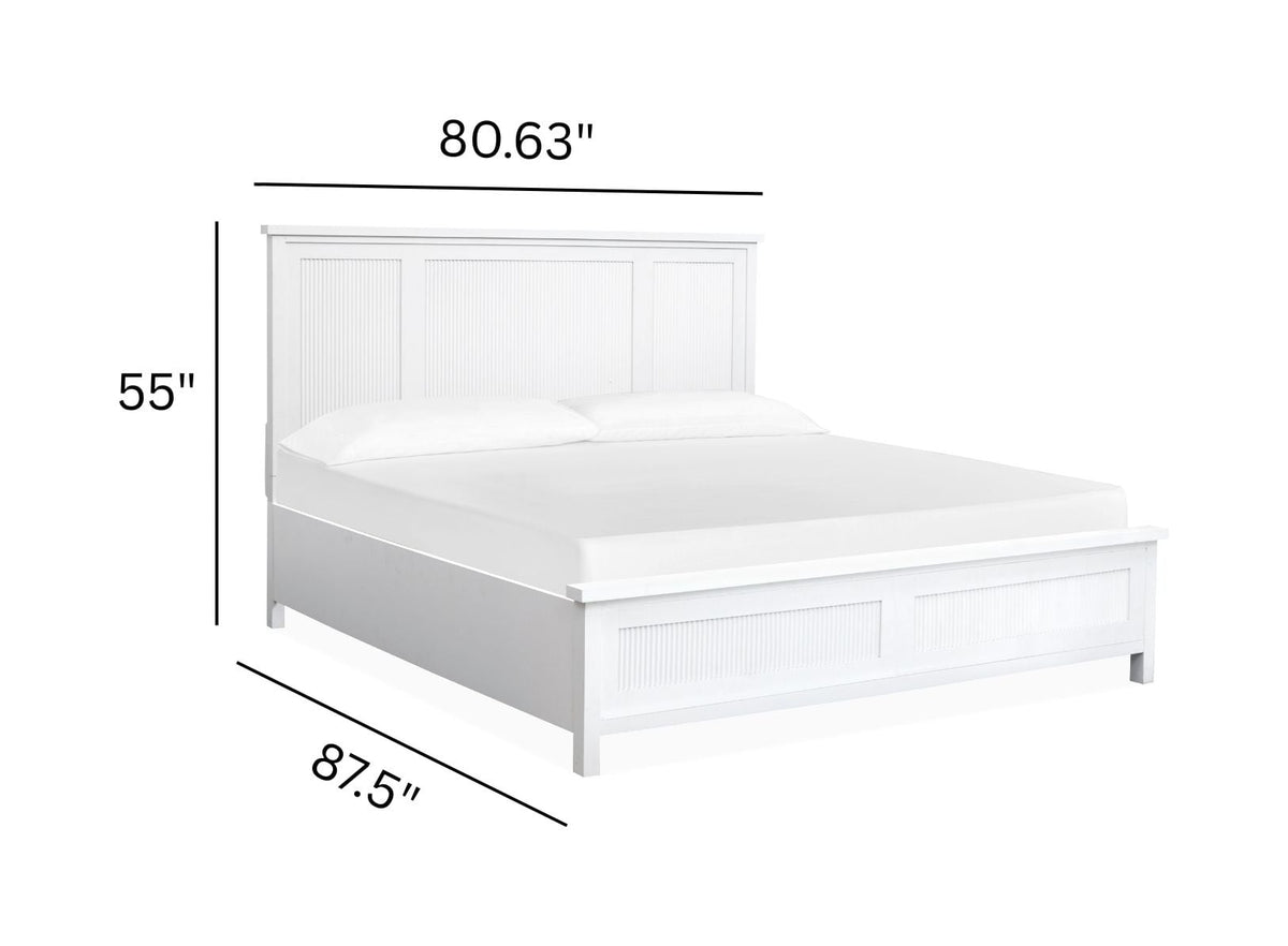 Salt Life Home Windmill Harbour White Whisp And Sand King Panel Bed