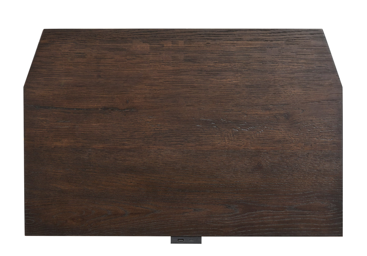 Magnussen Home Tauren Coffee Bean Queen Panel Bed With Nightstand