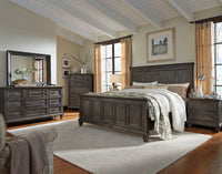 Magnussen Home Calistoga Weathered Charcoal Queen Panel Bed