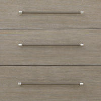 Pulaski Anderson Park Moose Trail And Frontier Brown California King Upholstered Panel Bed 2 Open Nightstands Drawer Dresser With Mirror And Drawer Chest