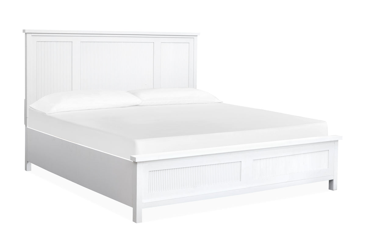 Salt Life Home Windmill Harbour White Whisp And Sand King Panel Bed