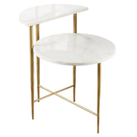Patna White Marble Top Side