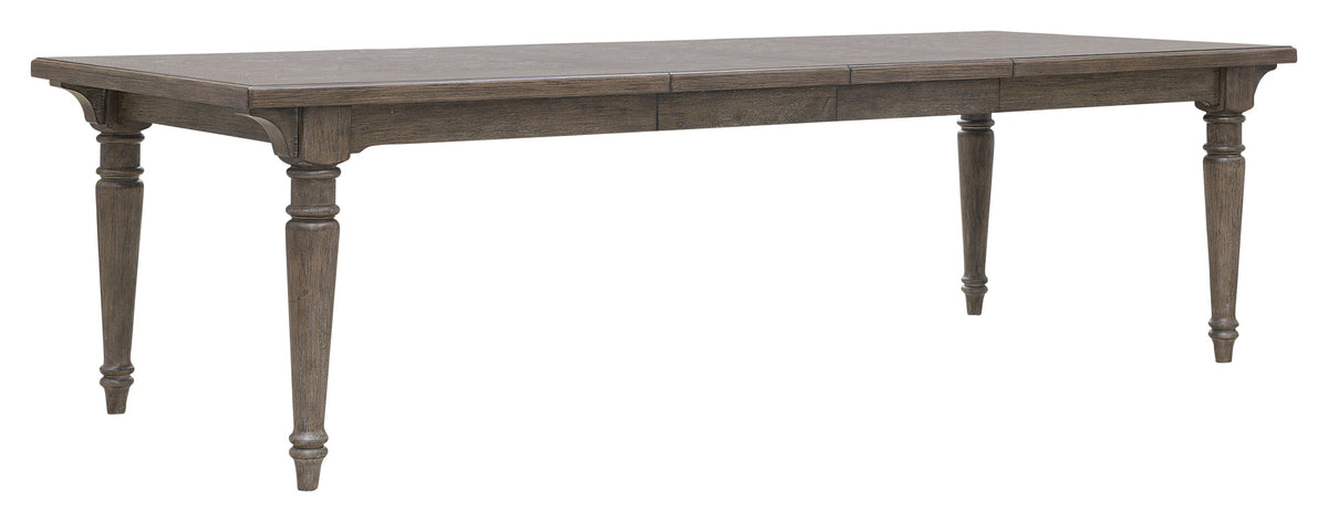 Pulaski Madison Ridge Natural Bark Extendable Leg Dining Table With 4 Side Chairs 2 Host Chairs And Server