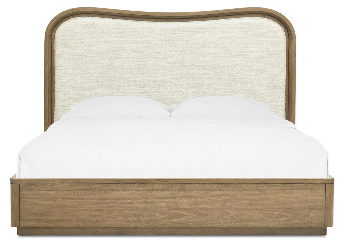 Pulaski Leeza Brown King Upholstered Panel Bed With 2 Accent Nightstands