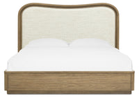 Pulaski Leeza Brown King Upholstered Panel Bed With 2 Accent Nightstands