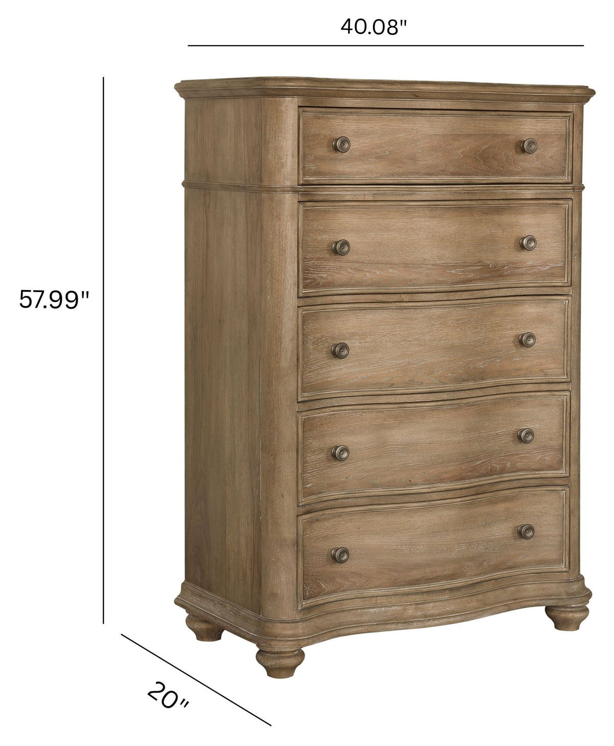 Pulaski Weston Hills Flax Seed 5 Drawer Chest