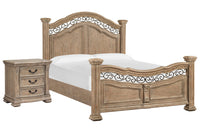 Magnussen Home Marisol Fawn King Panel Bed With Nightstand