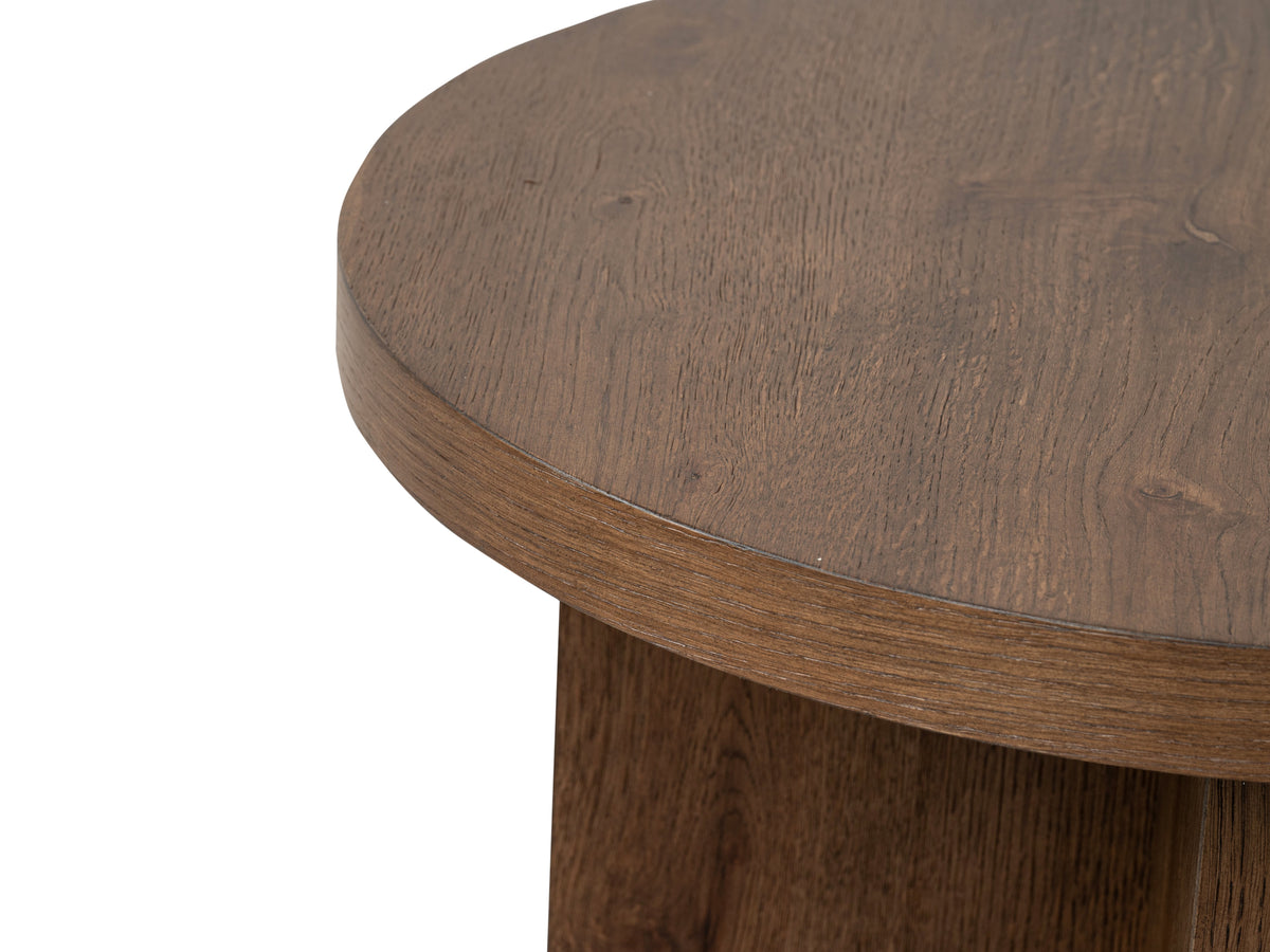 Magnussen Home Oswald Brown Round Cocktail Table With 2 End Tables