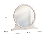 Pulaski Vivienne Whisper White Round Mirror