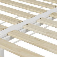 Nix White Solid Wood Platform Bed, Twin