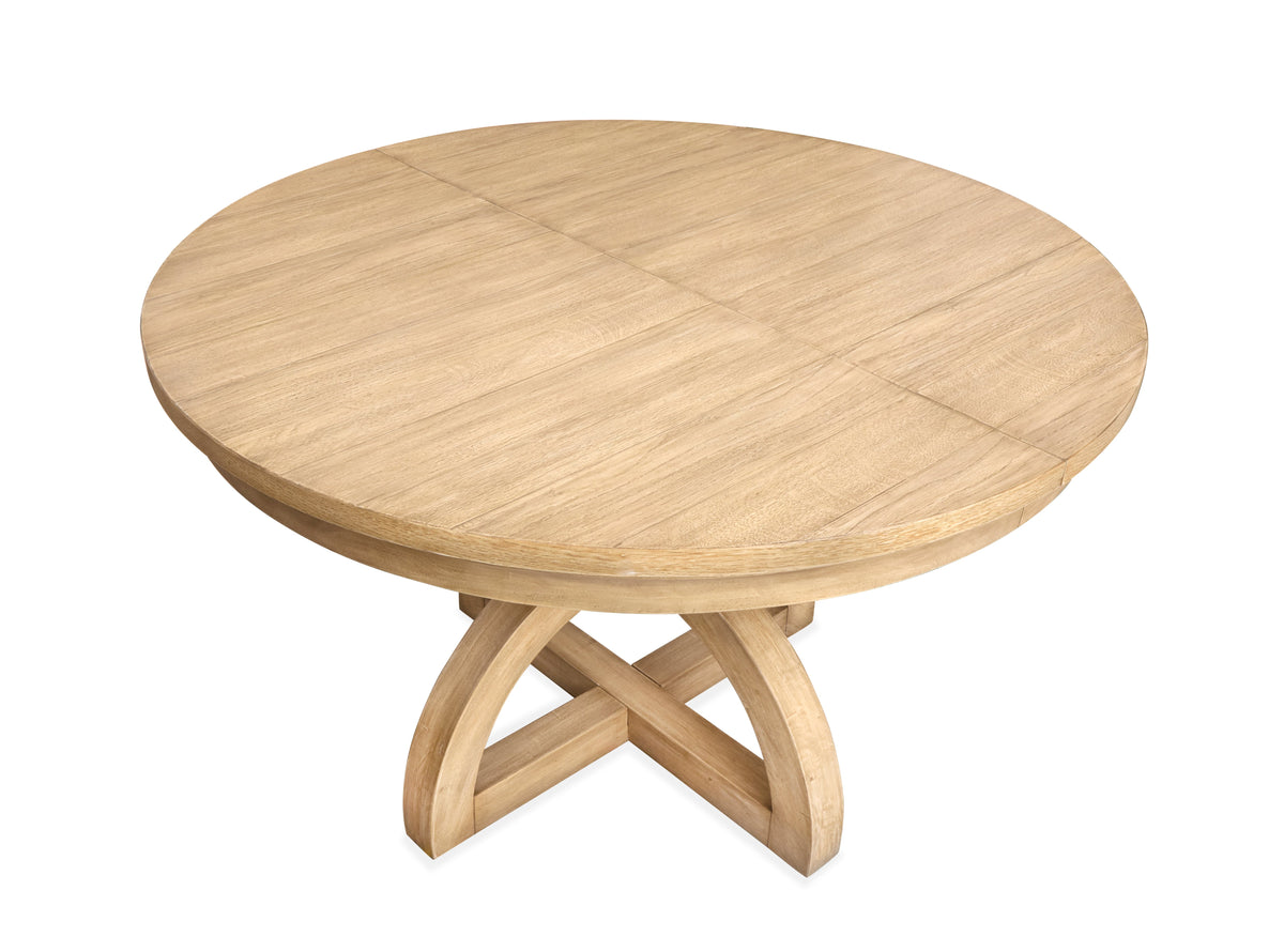 Magnussen Home Coventry Honey Maple Extendable 48" Round Dining Table With 4 Side Chairs And Buffet
