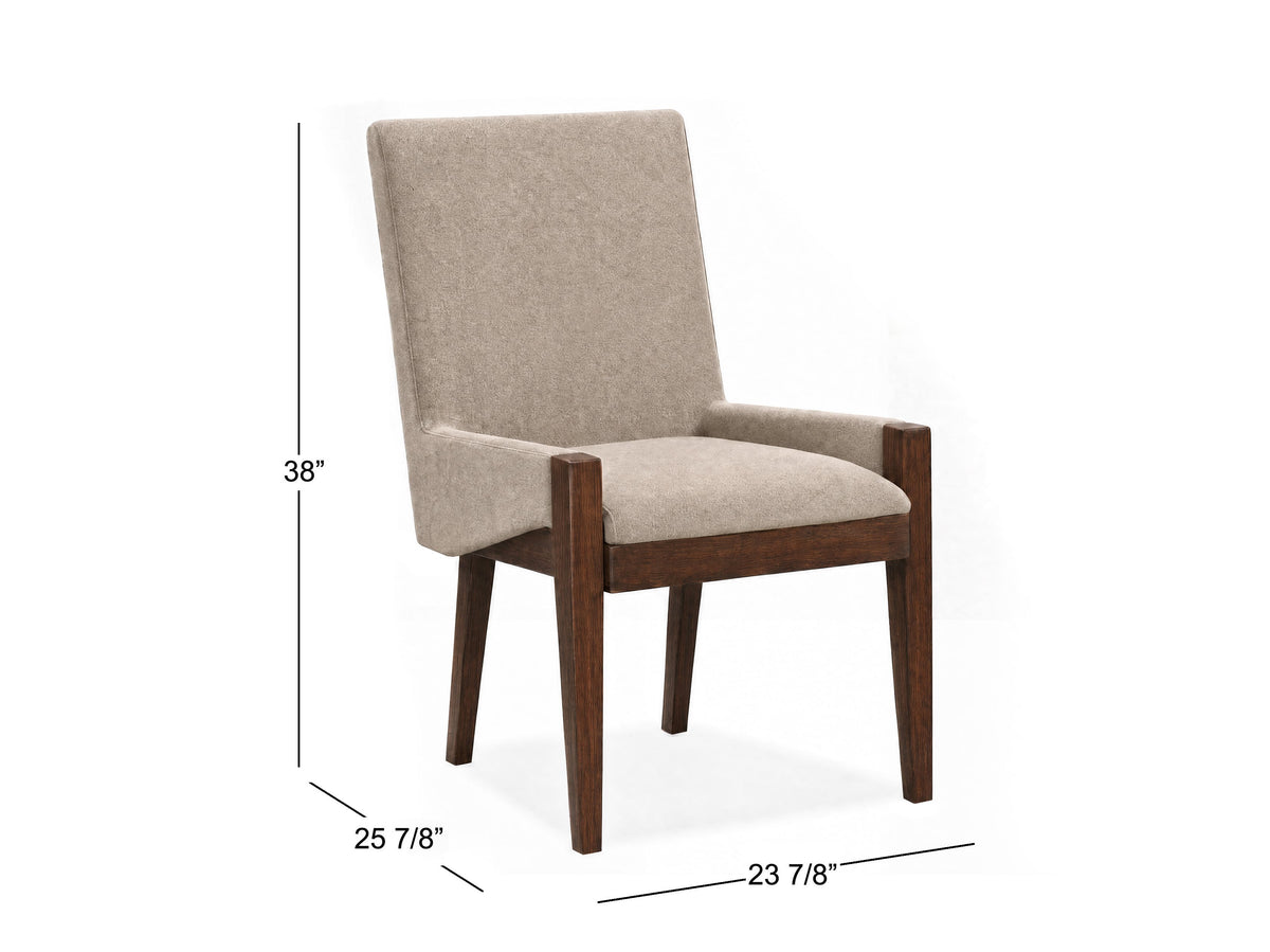 Magnussen Home Reena Rich Brown Extendable Trestle Dining Table With 2 Side Chairs 2 Host Chairs Bench Sideboard And Display Cabinet