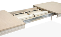 Salt Life Home Echo Isles Sea Pearl And Driftwood Extendable Rectangular Dining Table With 6 Side Chairs And Buffet