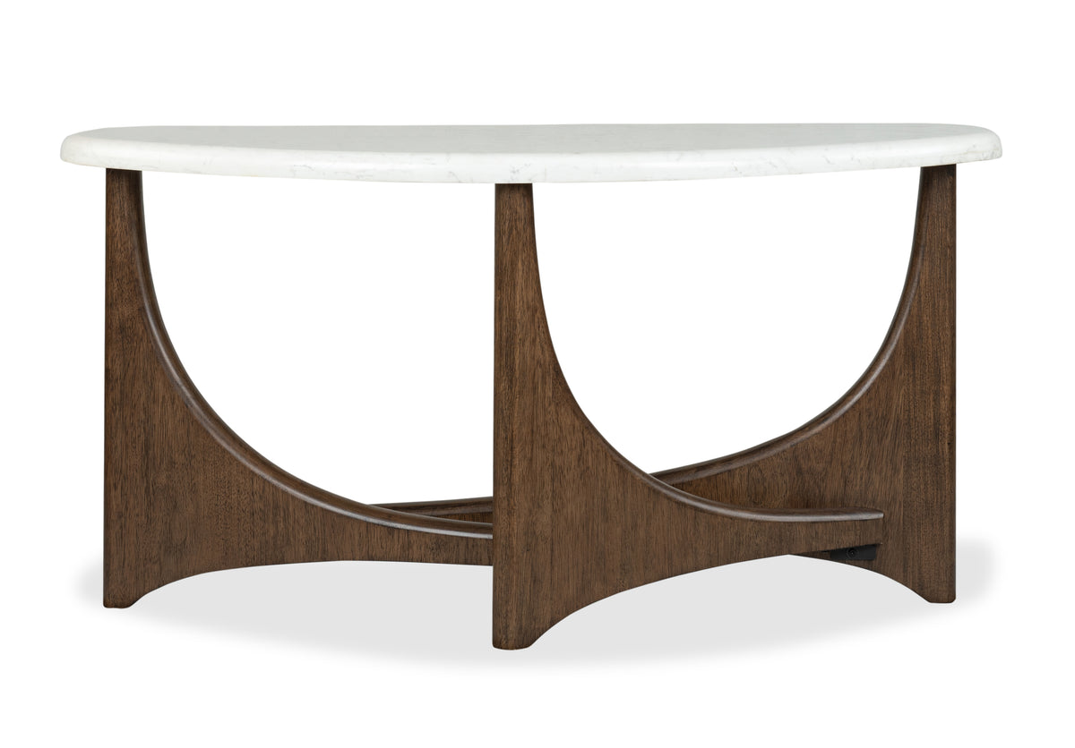 Magnussen Home Arwen Turkish Coffee Demilune Sofa Table