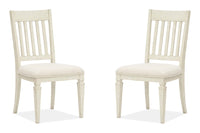 Magnussen Home Newport Alabaster Extendable Rectangular Dining Table With 2 Upholstered Benches 2 Side Chairs And Buffet