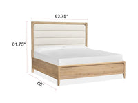 Magnussen Home Somerset Butternut Queen Upholstered Panel Bed