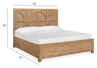 Magnussen Home Coventry Honey Wheat Queen Panel Bed With 2 Nightstands