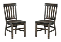 Magnussen Home Bellamy Peppercorn Extendable Rectangular Dining Table With 4 Side Chairs And 2 Host Chairs