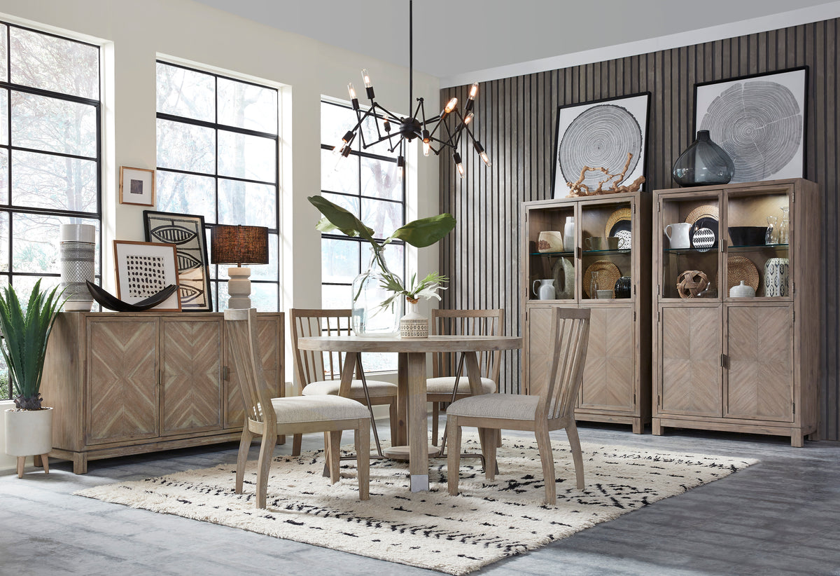 Magnussen Home Ainsley Cerused Khaki 48" Round Dining Table