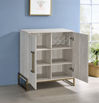 Larkin Faux Marble Wine Cabinet