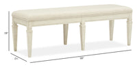 Magnussen Home Newport Alabaster Extendable Rectangular Dining Table With 2 Side Chairs 2 Arm Chairs And Bench