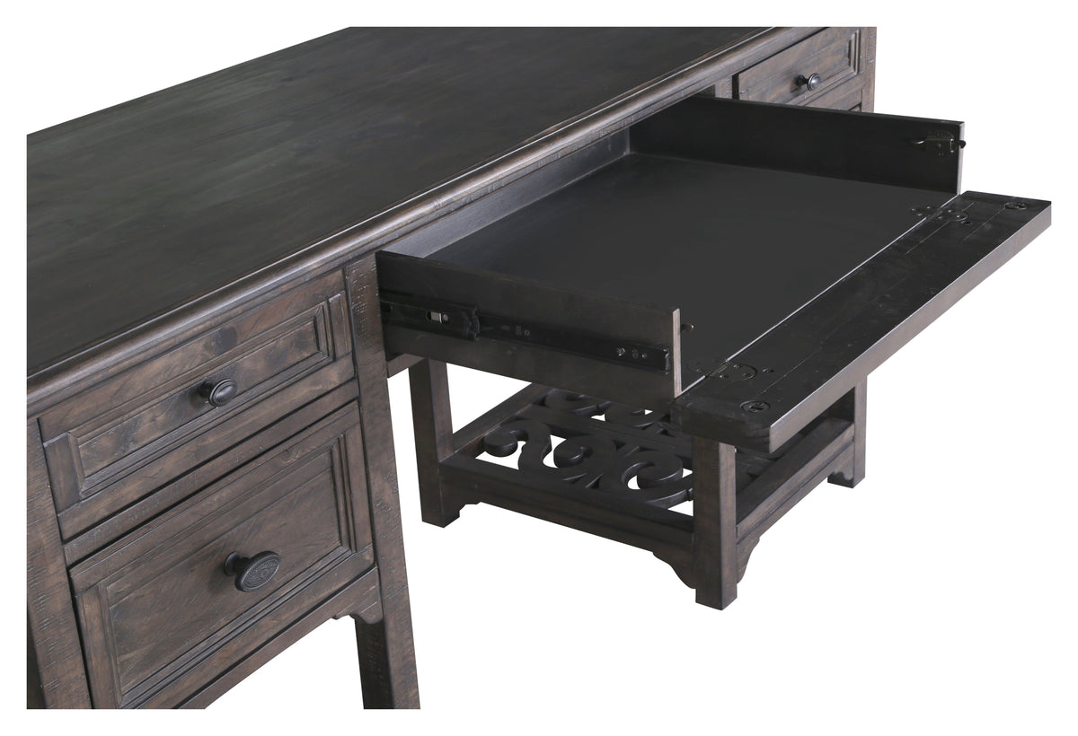 Magnussen Home Bellamy Peppercorn Desk With Bookcase