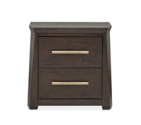 Magnussen Home Tauren Coffee Bean King Panel Bed With Nightstand