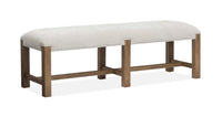 Magnussen Home Plum Creek Sierra Brown Rectangular Dining Table With 2 Benches 2 Side Chairs And Server