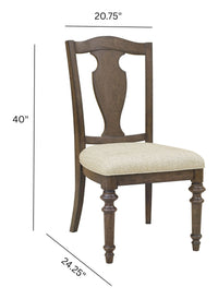 Pulaski Saddle Creek Timber Brown Wood Back Side Chair Two Pack