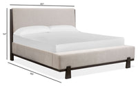 Magnussen Home Tauren Coffee Bean King Upholstered Panel Bed