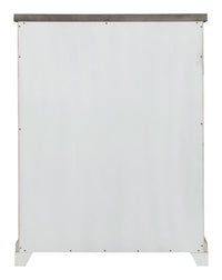 Samuel Lawrence Valley Ridge Distressed White 5 Drawer Chest