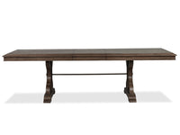 Magnussen Home Jubilee Brown Extendable Trestle Dining Table With 6 Arm Chairs