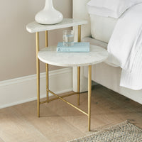Patna White Marble Top Side