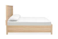 Magnussen Home Merrifield Sandstone Beige King Panel Storage Bed With Nightstand