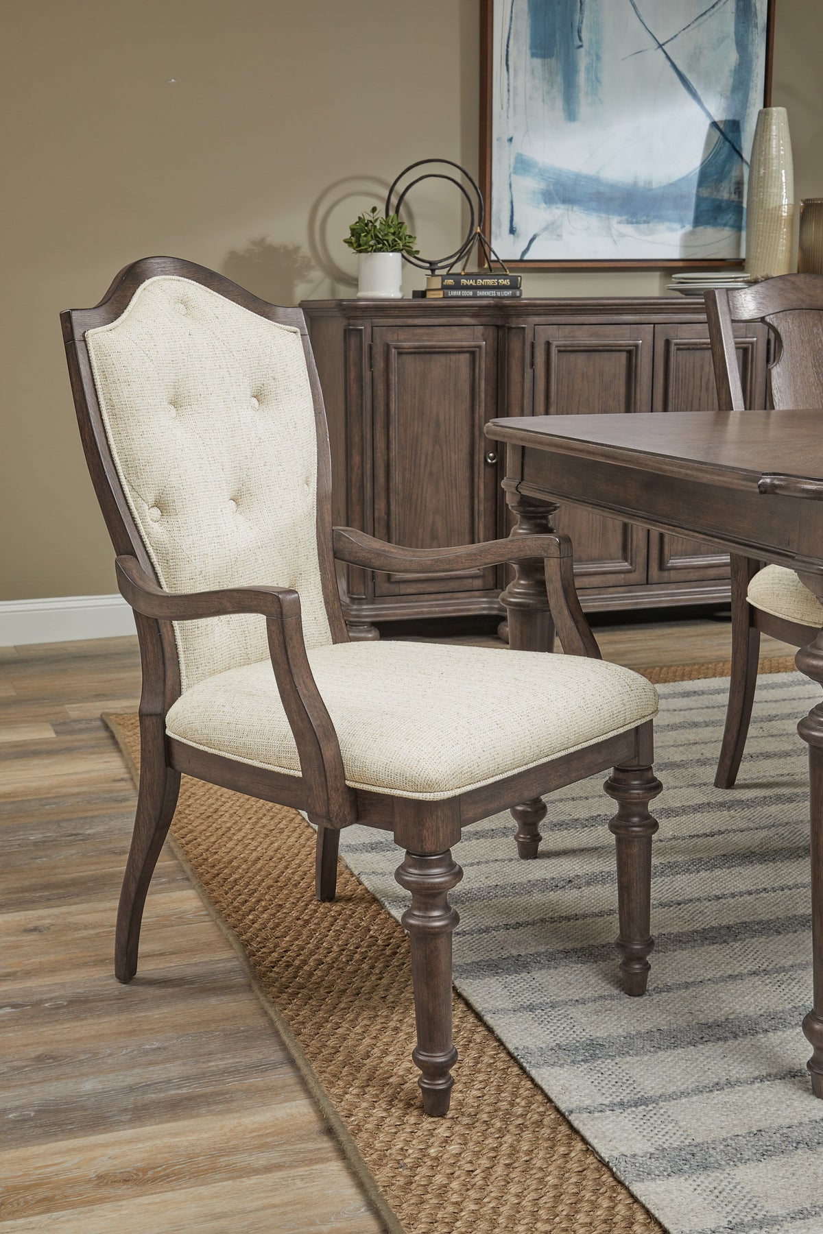 Pulaski Saddle Creek Timber Brown Upholstered Arm Chair Two Pack
