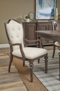 Pulaski Saddle Creek Timber Brown Upholstered Arm Chair Two Pack