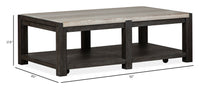 Magnussen Home Plum Creek Ravenwood Black Rectangular Cocktail Table With End Table