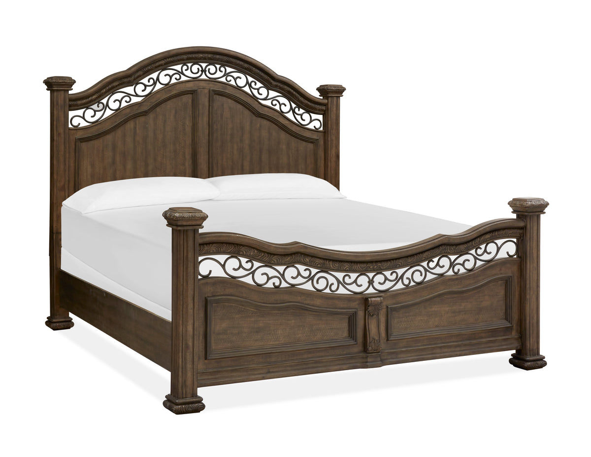 Magnussen Home Durango Willadeene Brown California King Panel Bed With 2 Nightstands