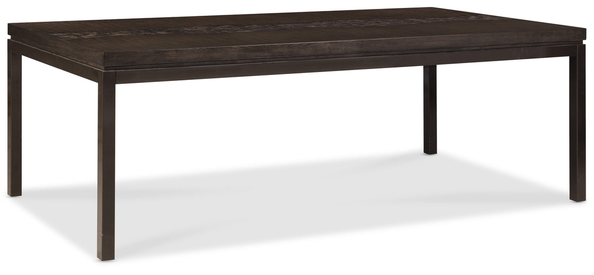 Pulaski Modern Mosaic Brown Leg Dining Table With 2 Side Chairs And 2 Arm Chairs