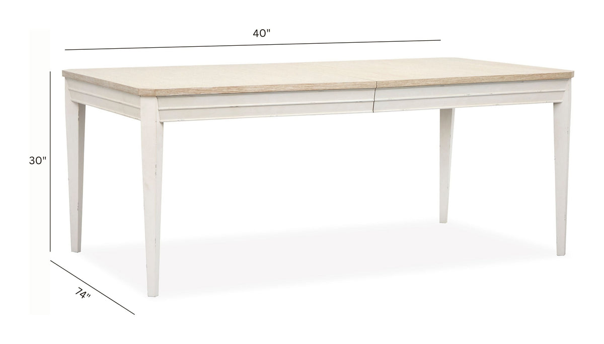 Salt Life Home Echo Isles Sea Pearl And Driftwood Extendable Rectangular Dining Table With 6 Arm Chairs
