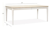 Salt Life Home Echo Isles Sea Pearl And Driftwood Extendable Rectangular Dining Table With 6 Arm Chairs