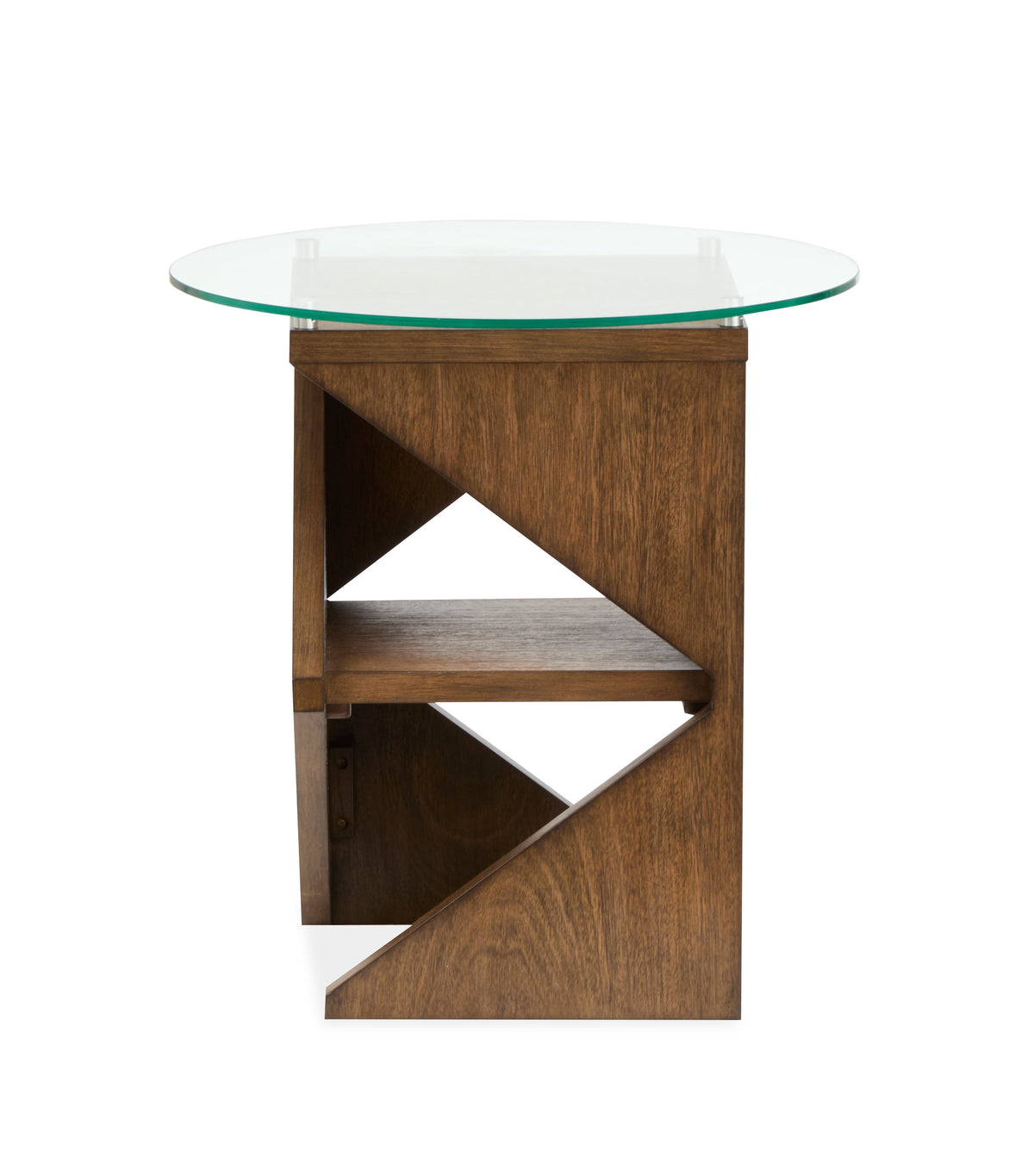 Magnussen Home Vector Russet Round Accent Table
