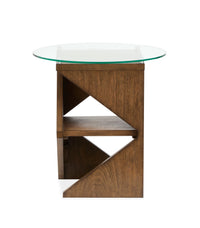 Magnussen Home Vector Russet Round Accent Table