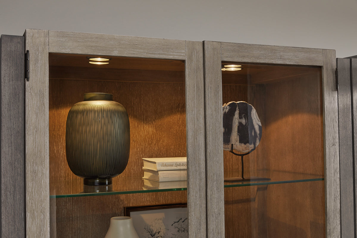 Pulaski Anderson Park Moose Trail And Frontier Brown China Cabinet