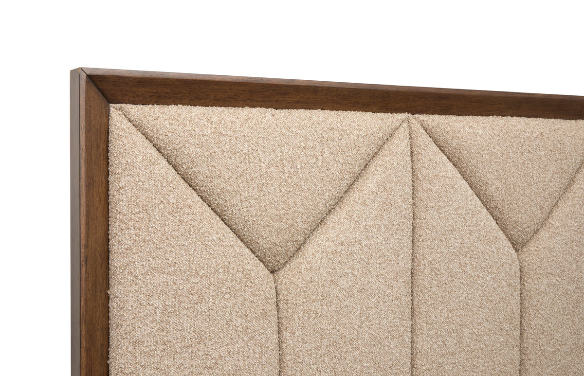 Magnussen Home Callisto Bourbon Brown Queen Upholstered Panel Storage Bed With Nightstand
