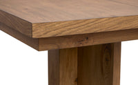 Magnussen Home Marcel Harvest Brown Extendable Trestle Dining Table With 2 Benches And Buffet