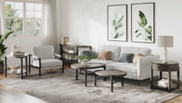 Magnussen Home Hadleigh Black Coffee Bean Shaped Nesting Cocktail Table With End Table