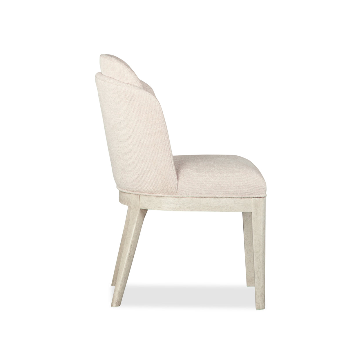 Magnussen Home Lorelei Misty Cloud Extendable 54" Round Dining Table With 2 Side Chairs And 2 Host Chairs