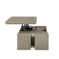 Magnussen Home Conrad Stone Harbor Grey Rectangular Lift Top Storage Cocktail Table With 2 End Table And Sofa Table